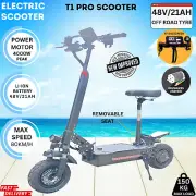 4000W Electric Scooter Foldable E-Scooter 10" Off Road Brushless Motor T1Pro