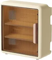Topyond Wall Mounted WiFi Router Storage Box Semi Transparent Open Hole Cable Organizer for Office Home