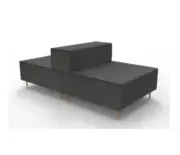 Rapidline Flexi Lounge Single Seat Back to Back Visitors Chair Seating Charcoal