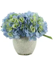Creative Displays Blue & Yellow Hydrangea Floral Arrangement