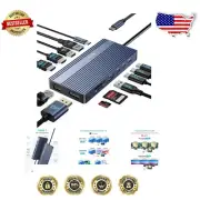 All-in-One USB C Docking Station - Dual Monitors, 10Gbps Transfer & Ethernet