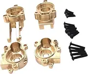 4Pcs 1/10 Brass Rear Steering Cup Replacements and Gear Cover for Yk4106 Model DIY Modified
