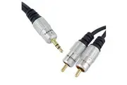 Quality Stereo Audio Cable 3.5mm AUX Jack to 2 RCA Red White RCA Cord Lead OFC
