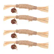 4 Pcs Cat Chewing Stick Toy for Cats Pet Bite-Resistant Kitten Teething