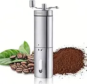 Gerintech Manual Coffee Grinder with Hand Crank, Portable Conical Burr Coffee Bean Grinder,Stainless Steel