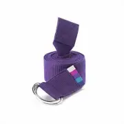 Yogamatters D-Ring Yoga Belt Strap - Natural Cotton, 2m Purple
