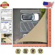 Durable 200GSM Sand Beige Triangle Sun Shade Sail - Custom Sizes Available