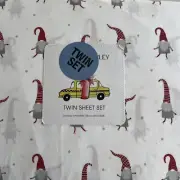 Cynthia Rowley Twin Sheet Set Gnomes Sheets NEW