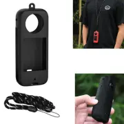 For Insta360 X3 Lens Protector Cover Portable Scratch-proof Case With Lanyard