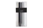 Ribbed Dinner Candle Set/4 Black/Grey/White/Taupe 2.7 x 2.7 x 25CM
