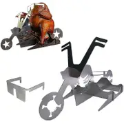 Chicken Roaster Rack, Beer Can Chicken Holder For Grill Motorcycle Beer Can Chicken Roaster Beer Chicken Stand With Glasses