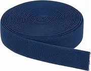 uxcell Elastic Bands for Sewing 2.5cm x 4.6m Navy Blue Knit Elastic Spool High Elasticity for Wigs, Waistband, Pants, Craft DIY Projects