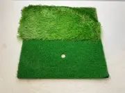 Golf Driving Hitting Mat Holds a Wooden Tee Golf & Square Chipping Net