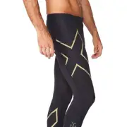2XU Mens Elite MCS Compression Tights XS- Black/Gold | BRAND NEW - FREE SHIPPING