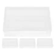 4 Pcs Card Storage Box Container Gaming Cards Clear Playing Case
