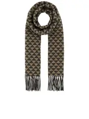 Prada Embroidered Wool Blend Scarf