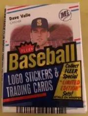 1988 Fleer Cello Card Pack Dave Valle Mariners (Top) Howard Johnson Mets (Back)