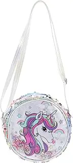 [Ipetboom] Fanny Pack Glitter Sequin Bag Tote Bag Mini Fluffy Shoulder Bag Glitter Coin Pouch Mini Wallet Unicorn Crossbody Bag Zipper Tote Shoulder Tote Bag Crossbody Wallet Pu White