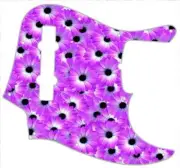 J BASS 5 STRING Graphic Pickguard to fit Fender Bass Guitar Pink Flower Dots