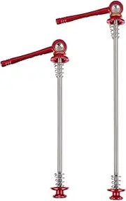 GANAZONO Road Bike Quick Release Skewer 1 Pair Titanium Alloy Bike Wheel Hub Skewers Easy Setup Red High Strength