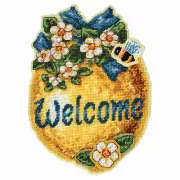Herrschners® Lemony Welcome Wall Hanging Plastic Canvas Kit