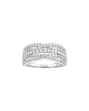 Silver 0.30 ct. tw. Lab-Grown Diamond Ring