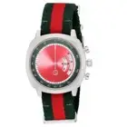Gucci YA157304 Grip Quartz Red Dial Stainless Men's Watch + Free Post