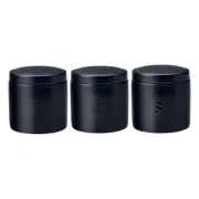 3pc Maxwell & Williams Epicurious 600ml Porcelain Canister Food Storage Set BLK