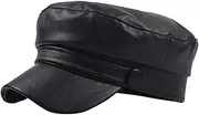 [Stxdynjy] Women Hut Visor Fiddler Cap PU Spring Autumn Newsboy Cabbie Cap