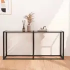 Console Table Transparent 160x35x75.5cm Tempered Glass vidaXL