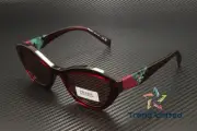PRADA PR A02S 18O80B Red Transparent Dark Violet 52 mm Women's Sunglasses