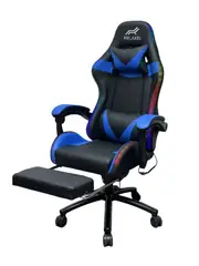 Gaming Chair With Headrest and Foot Rest LED Light