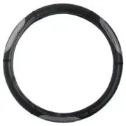 Beige and Black Two Tone Leather Steering Wheel Cover Universal 14.5-15.5 Inch (for: Lexus)