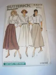 WOMENS UNCUT BUTTERICK 4477 Sewing Pattern FLARE MID CALF SKIRT SIZE 8 10 12
