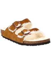 Birkenstock Women's Arizona Shearling Narrow Sandal 44 Brown