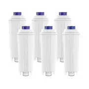 6 Pack Of Coffee Machine Filter for Dlsc002 Filter Ecam, Esam, , Bco, Ec with Activated Carbon Soft White