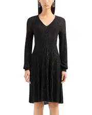 Emporio Armani Metallic Knit Dress