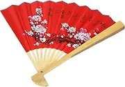 ERINGOGO Handmade Chinese Style Paper Fan Large Folding Wall Art Decorative Fan for Living Room Decor