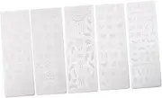 Minkissy 5pcs Nail Art Stamping Templates Kit Manicure Stencils for Creative Nail Designs Easy to Use for Women and Girls