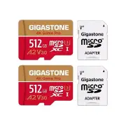 [5-Yrs Free Data Recovery]Gigastone 512GB Micro SD Card 2-Pack, 4K Game Pro, ...