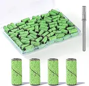 Makartt Sanding Bands for Nail Drill:100 Pcs Small Nail Sanding Files With 2025 Upgrade Design 3.1mm Mandrel Bits,180 Medium Grits (Green, #180)