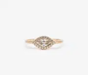2.19 Ct Marquis Cut Natural Diamond Wedding Ring14K solid Yellow gold