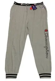 Champion Men's Cotton Blend Waffle Weave Jogger Pants Large (36-38) Gray
