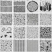 EMSea 16pcs Drawing Painting Stencils Set Crafts Reusable Painting Template Stencils DIY Scrapbook Plastic Stencils for Painting on Wood Wall Home