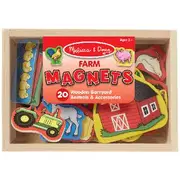 Melissa & Doug Wooden Magnets Farm 20 Pack