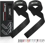 SKDK Lifting Wrist Straps for Weightlifting, Bodybuilding, Powerlifting, Strength Training, Deadlifts - Padded Neoprene Gym Straps…