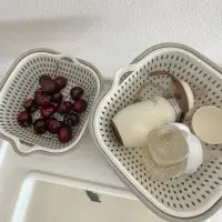 在飛比找樂天市場購物網優惠-楓林宜居 嬰兒洗奶瓶專用盆家用瀝水籃方形洗菜洗水果盤洗菜籃餐