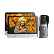 Tmezon Wired Video Intercom System, 7 Inch Ring Video Doorbell with Night Vis...