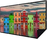 NIERBO 150 inch 16:9 Double Layer Projection Screen, Polyester Material, 1.5 Gain, Front Projection, Portable Indoor/Outdoor Movie Screen with Easy Installation Kit