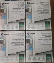 Swann Leak Alert Sensor - White - Detect Leaks Mobile Alert Brand New 4 Pack